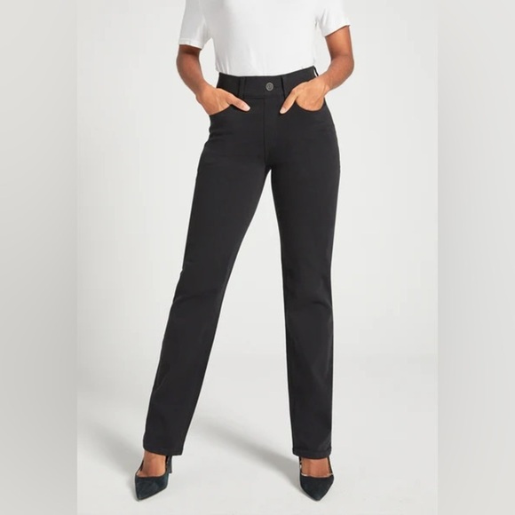 BETABRAND Black Straight Leg Pants Size Small - Picture 1 of 5